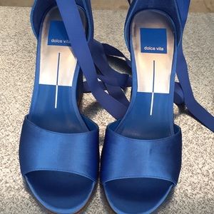 Dolce Vita Cobalt Blue Satin Heels size 7
